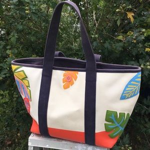 tory burch canvas beach tote